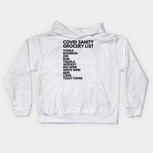 Covid Shopping List Kids Hoodie